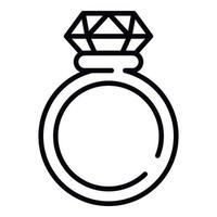 Diamantring-Symbol, Umrissstil vektor