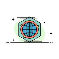 Globus Polygon Raum Idee Geschäft flache Linie gefüllt Symbol Vektor Banner Vorlage