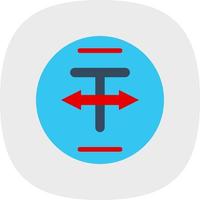 Textbreite-Vektor-Icon-Design vektor