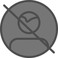 Benutzer-Slash-Vektor-Icon-Design vektor