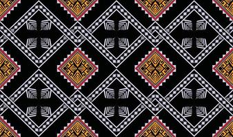 abstraktes ethnisches geometrisches ikat-muster. orientalische afroamerikanische mexikanische aztekische Motivtextilien und böhmische Mustervektorelemente. entworfen für hintergrund, tapeten, druck .vektor-ikat-muster. vektor