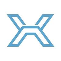 Buchstabe x Logo-Design vektor