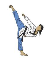 taekwondo illustration logotyp vektor