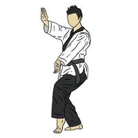 Taekwondo-Illustrationslogovektor vektor