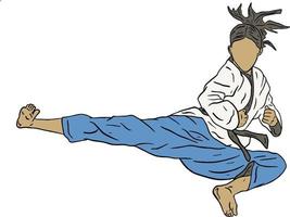 taekwondo illustration logotyp vektor