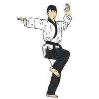 Taekwondo-Illustrationslogovektor vektor