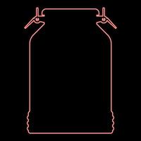 neon mjölk kan behållare ikon röd Färg vektor illustration bild platt stil