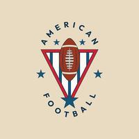 American Football Vintage-Logo mit Emblem-Vektor-Illustration-Design vektor