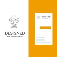Diamond Shine teures steingraues Logo-Design und Visitenkartenvorlage vektor