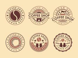 vintage kaffee logo sammlung vektor