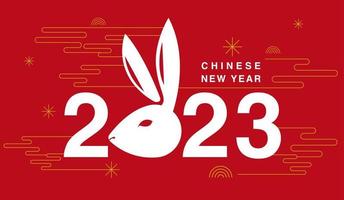 lunar ny år, kinesisk ny år 2023 , år av de kanin vektor