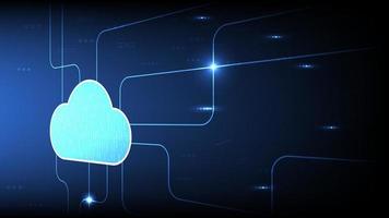 Verwaltung von Cloud-Computing-Diensten. hintergrund der digitalen technologie. Vektorgrafik vektor
