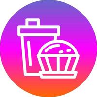 Kaffee-Muffin-Vektor-Icon-Design vektor