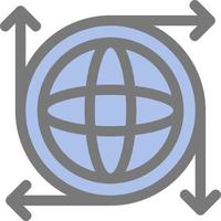 globales Infrastruktur-Vektor-Icon-Design vektor