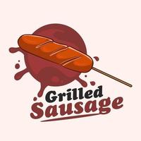 Grillwurst-Vektorillustration für Logo vektor