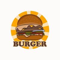 Fast Food, Burger-Vektor-Illustration vektor