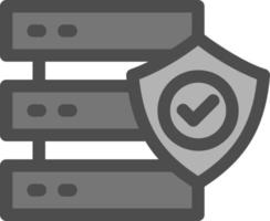 säkrad säkerhetskopiering vektor ikon design
