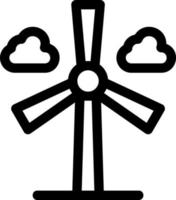 Windturbinen-Vektor-Icon-Design vektor