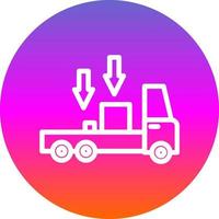 LKW-Ladevektor-Icon-Design vektor