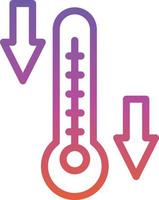 Temperatur niedrige Vektor-Icon-Design vektor