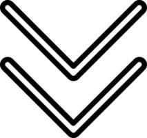 Chevrons nach unten Vektor-Icon-Design vektor