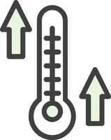 Temperatur hohes Vektor-Icon-Design vektor