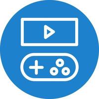 Spiel-Streaming-Linienvektor-Icon-Design vektor