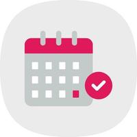 Kalender-Check-Vektor-Icon-Design vektor