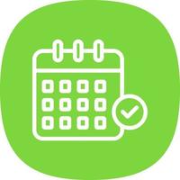 Kalender-Check-Vektor-Icon-Design vektor