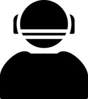 Benutzer-Astronaut-Vektor-Icon-Design vektor