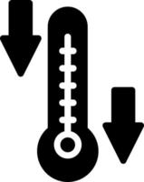 Temperatur niedrige Vektor-Icon-Design vektor