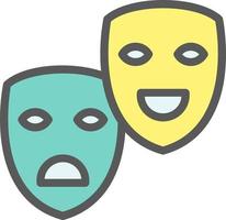 teater masker vektor ikon design