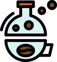 Kaffee-Wissenschaft-Vektor-Icon-Design vektor