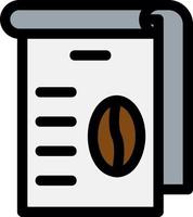 Kaffee-Menü-Vektor-Icon-Design vektor