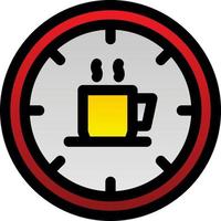 kaffe tid vektor ikon design