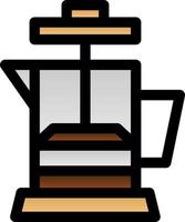 Kaffeepresse-Vektor-Icon-Design vektor