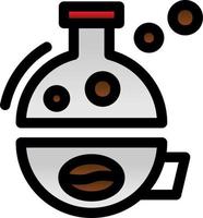 Kaffee-Wissenschaft-Vektor-Icon-Design vektor