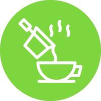 Gießen Sie Kaffee-Vektor-Icon-Design vektor