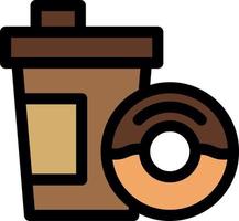 Kaffee-Donut-Vektor-Icon-Design vektor