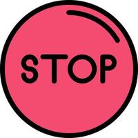 Stop-Kreis-Vektor-Icon-Design vektor