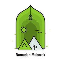 ramadan kareem begrepp baner vektor illustration