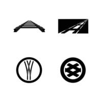 svart järnväg logotyp vektor