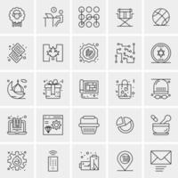 25 universelle Business-Icons Vektor kreative Icon-Illustration zur Verwendung in Web- und Mobilprojekten