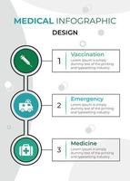 medicinsk sjukhus infographic design mall vektor