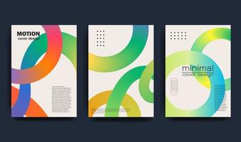 kreative Cover im modernen minimalistischen Stil für Corporate Identity, Branding, Social Media-Werbung, Promo. Wellenform mit Regenbogenfarben. Vektor-Illustration vektor