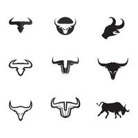 Bull Horn Logo und Symbol Vorlage Symbole App vektor