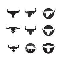 Bull Horn Logo und Symbol Vorlage Symbole App vektor