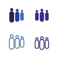 Abstraktes Menschen-Logo-Design. Spaßmenschen, gesunde Menschen, Sport, Gemeindemenschen Symbolvektorillustration vektor