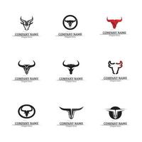 Bull Horn Logo und Symbol Vorlage Symbole App vektor