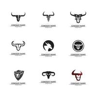 Bull Horn Logo und Symbol Vorlage Symbole App vektor